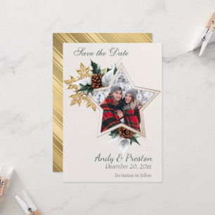 Elegant Winter Photo Save the Date Invitation
