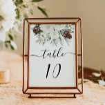 Elegant Winter Pine Wedding  Table Number<br><div class="desc">Discover the secret to a fairytale winter wedding with our Elegant Winter Pine Table Numbers. These beautiful table markers not only help keep your reception decor on point,  but they also infuse a touch of magic and warmth into your special day.</div>