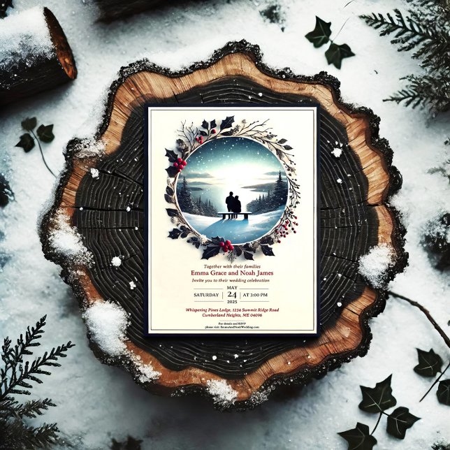  Elegant Winter Romance Wedding Invitation (Creator Uploaded)