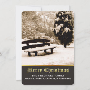 Elegant Winter Scene Christmas Greeting Card