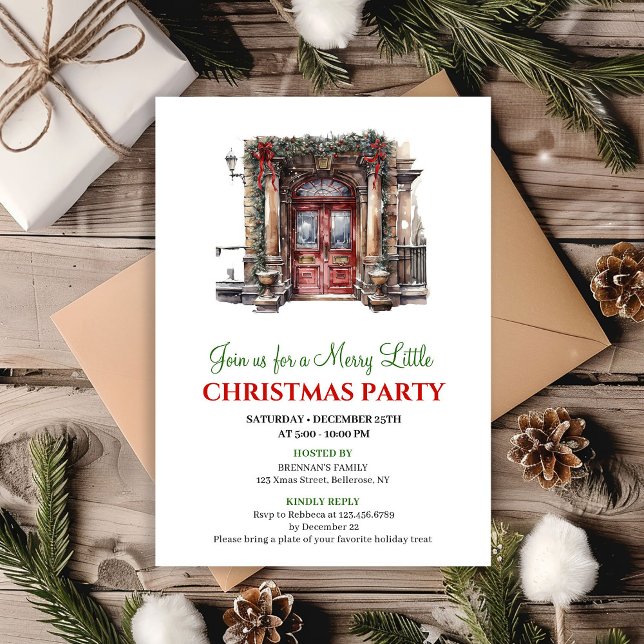 Elegant Winter scene Christmas party invitation (Elegant Winter scene Christmas party invitation

)