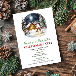 Elegant Winter Scene Christmas Party Invitation
