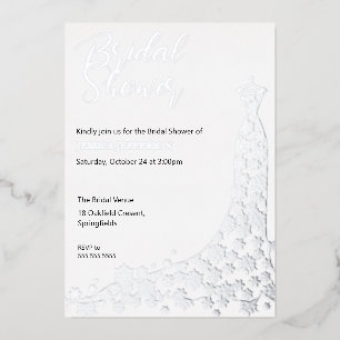 Elegant Winter Snowflakes Bridal Shower Invitation