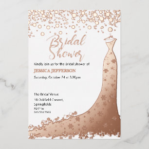 Elegant Winter Snowflakes Bridal Shower Invitation