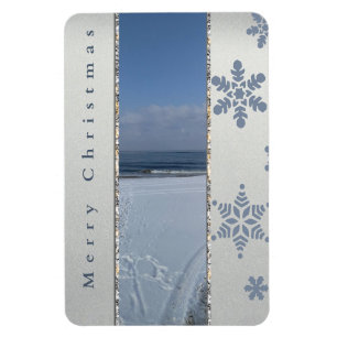 Elegant Winter Snowflakes Magnet