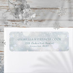 Elegant Winter Snowflakes Return Address<br><div class="desc">Beautiful elegant return address labels featuring delicate snowflakes on a winter frost background for you to personalise with your names and address. Designed by Thisisnotme©</div>