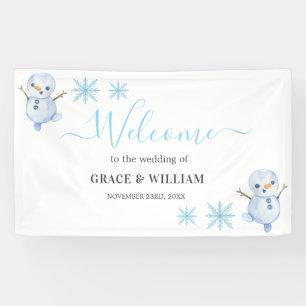 Elegant Winter Snowflakes wedding Banner