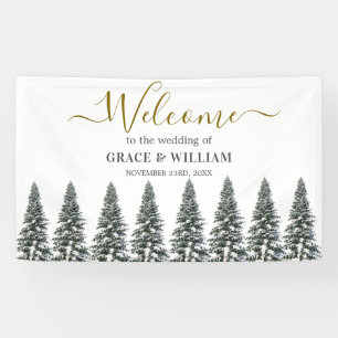 Elegant Winter Snowflakes wedding Banner