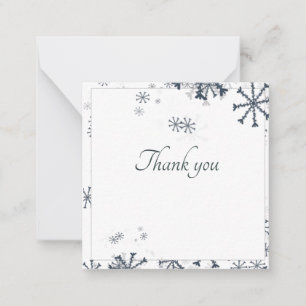 elegant winter thank you card