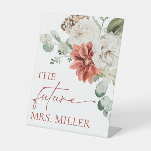 Elegant Winter The Future Mrs. Bridal Shower Sign