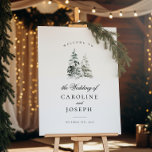Elegant Winter Trees Wedding Welcome Sign<br><div class="desc">Elegant Winter Trees Wedding Welcome Sign</div>