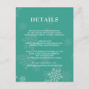 Elegant Winter Wedding details Enclosure Card