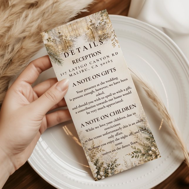 Elegant Winter Wedding Enclosure Card (Creator Uploaded)
