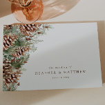 Elegant Winter Wedding Guest Book<br><div class="desc">Capture the memories of your special day with our elegant winter wedding guest book,  part of the "Elegant Winter Pinecone Greenery Wedding Suite." Featuring hand-painted greenery and pine boughs,  this guest book provides a cohesive and elegant keepsake,  ensuring your memories are beautifully preserved.</div>