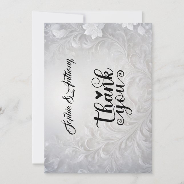Elegant Winter-wedding Heart Wedding Invitation (Front)