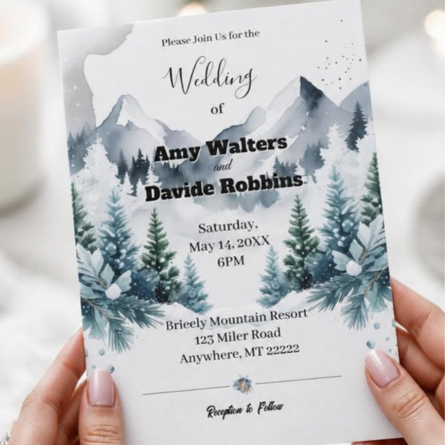 Elegant Winter Wedding Invitation (Creator Uploaded)