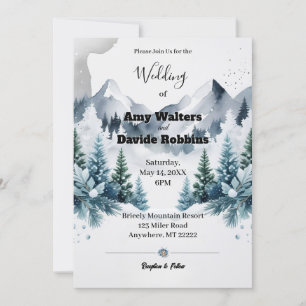 Elegant Winter Wedding Invitation