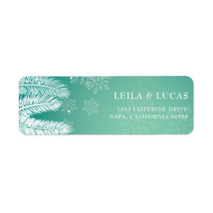 Elegant Winter Wedding Return Address Label