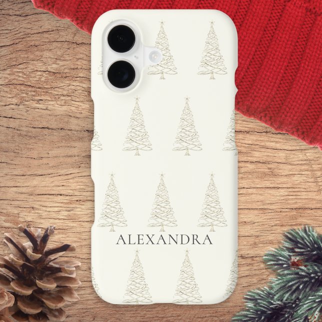 Elegant Winter White Christmas Trees Patterned (Creator Uploaded)