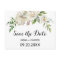Elegant Winter White Peony Save the Date Card