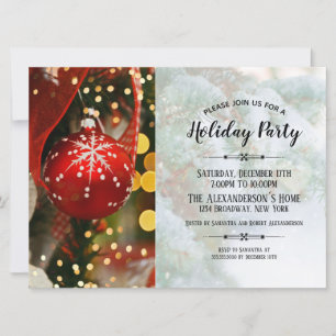 Elegant Winter Wonderland Cristmas Invitation