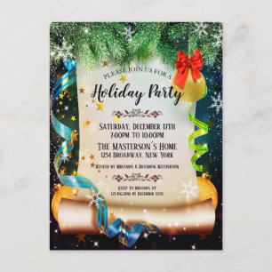 Elegant Winter Wonderland Holiday Party Invitation