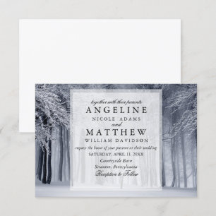 Elegant Winter Wonderland Snow snowflakes wedding Invitation
