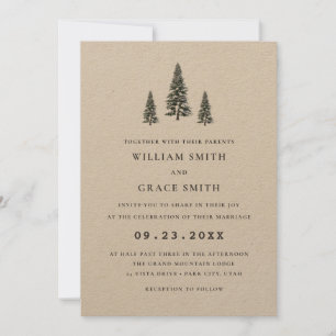 Elegant Winter Wonderland Snowflakes wedding Invitation
