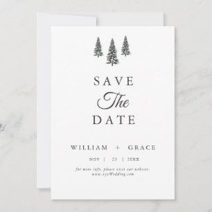 Elegant Winter Wonderland  Snowflakes wedding Save The Date