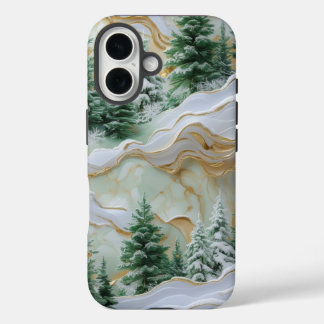 Elegant Winter Wonderland with Snow-Covered Trees iPhone 16 Case