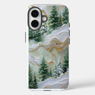 Elegant Winter Wonderland with Snow-Covered Trees iPhone 16 Case