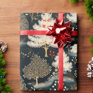 Elegant Winter Woodland Christmas Wrapping Paper