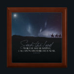 Elegant Wise Men Star Bible Verse Wooden Keepsake Gift Box<br><div class="desc">Though He has promised to never leave or forsake us, there are seasons when a believer may struggle to discern Christ's nearness—when His conscious and trusted Presence is unperceived by the eyes of our hearts. This is why we are exhorted in scripture to “seek His presence continually" (Psalm 105:4). At...</div>