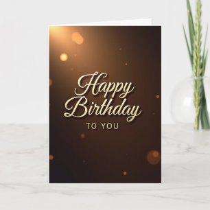 Elegant Wishes Birthday Card