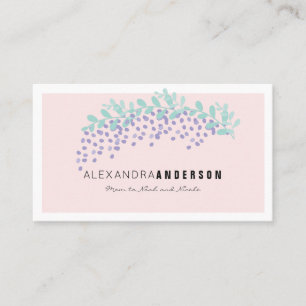 Elegant Wisteria Blush Pink Mummy Business Card