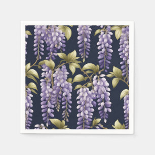 Elegant Wisteria Floral Napkin