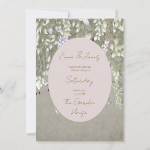 Elegant Wisteria Painted Floral Invitation Card