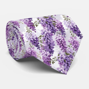 Elegant wisteria tiled floral pattern  tie