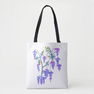Elegant Wisteria' Trailing Floral Botanical Tote Bag