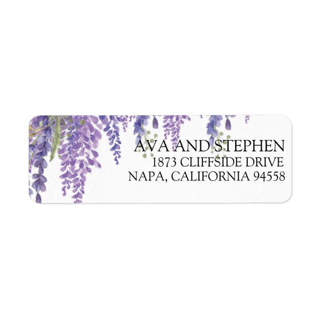 Elegant Wisteria tree Purple floral (Front)