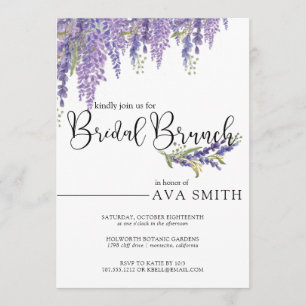 Elegant Wisteria tree Wedding Bridesmaids Brunch Invitation