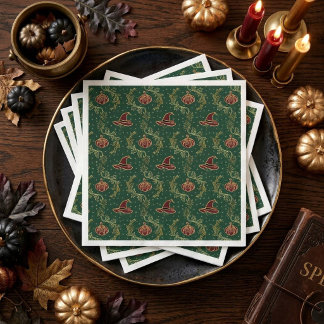 Elegant Witchy Whimsigoth Halloween Napkin