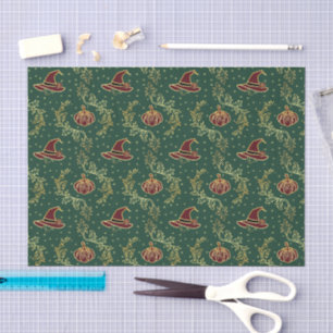 Elegant Witchy Whimsigoth Halloween Tissue Paper