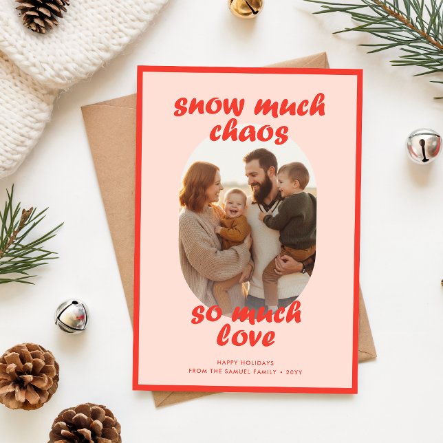 Elegant Witty Funny Family Kids Photo Christmas Holiday Card (Creator Uploaded)