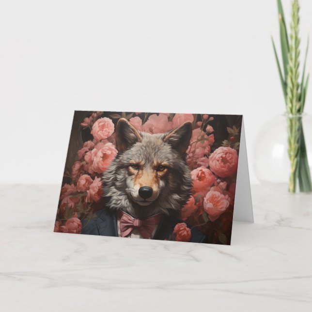 Elegant Wolf Card (Front)