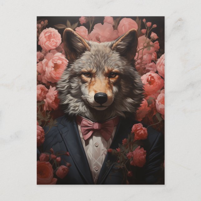 Elegant Wolf Postcard (Front)