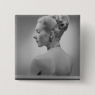 Elegant Woman 15 Cm Square Badge