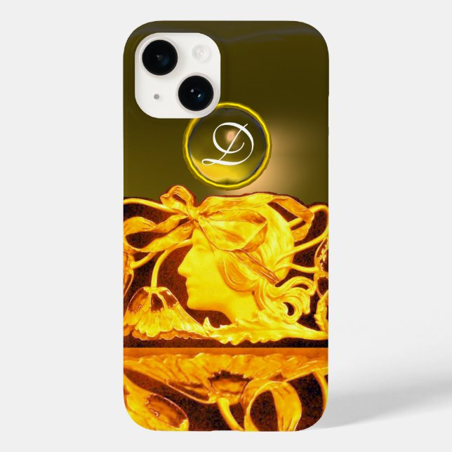 ELEGANT WOMAN BEAUTY JEWEL /LADY,BLUE BOW,FLOWERS Case-Mate iPhone CASE (Back)