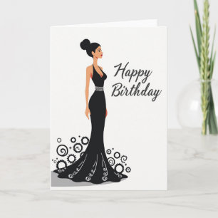 Elegant Woman Birthday Card
