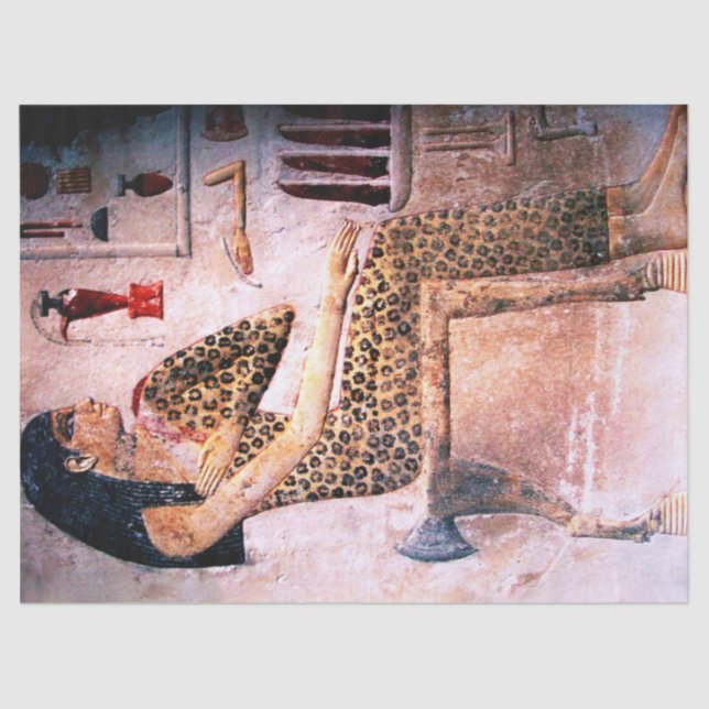 ELEGANT WOMAN ,FASHION AND BEAUTY OF ANTIQUE EGYPT TISSUE PAPER (Front)
